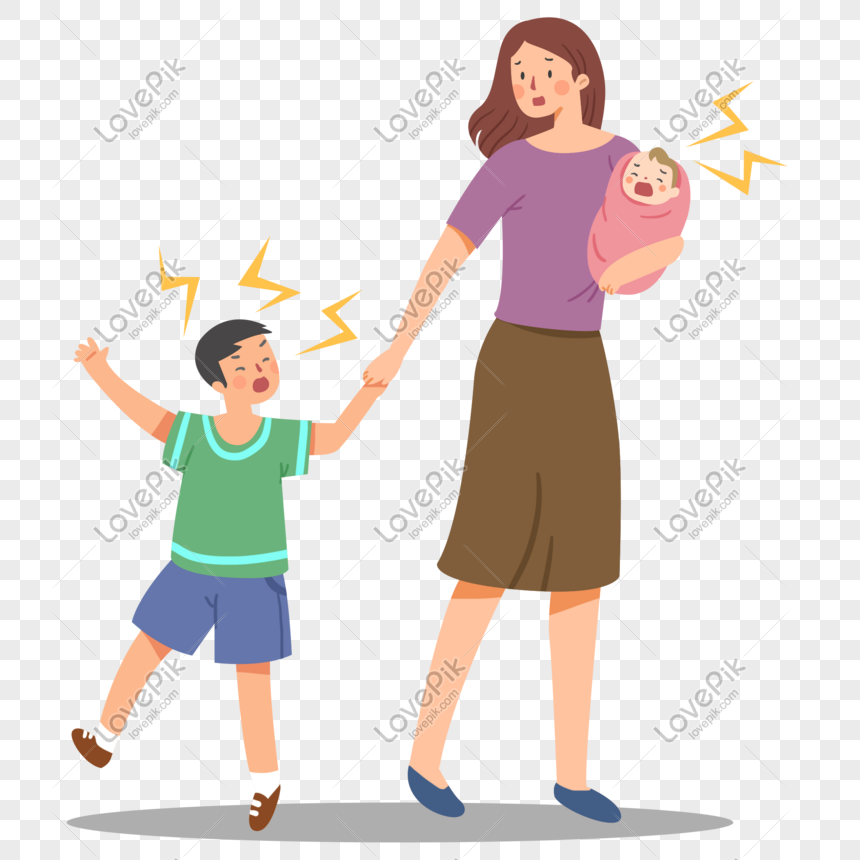 tired mom clipart