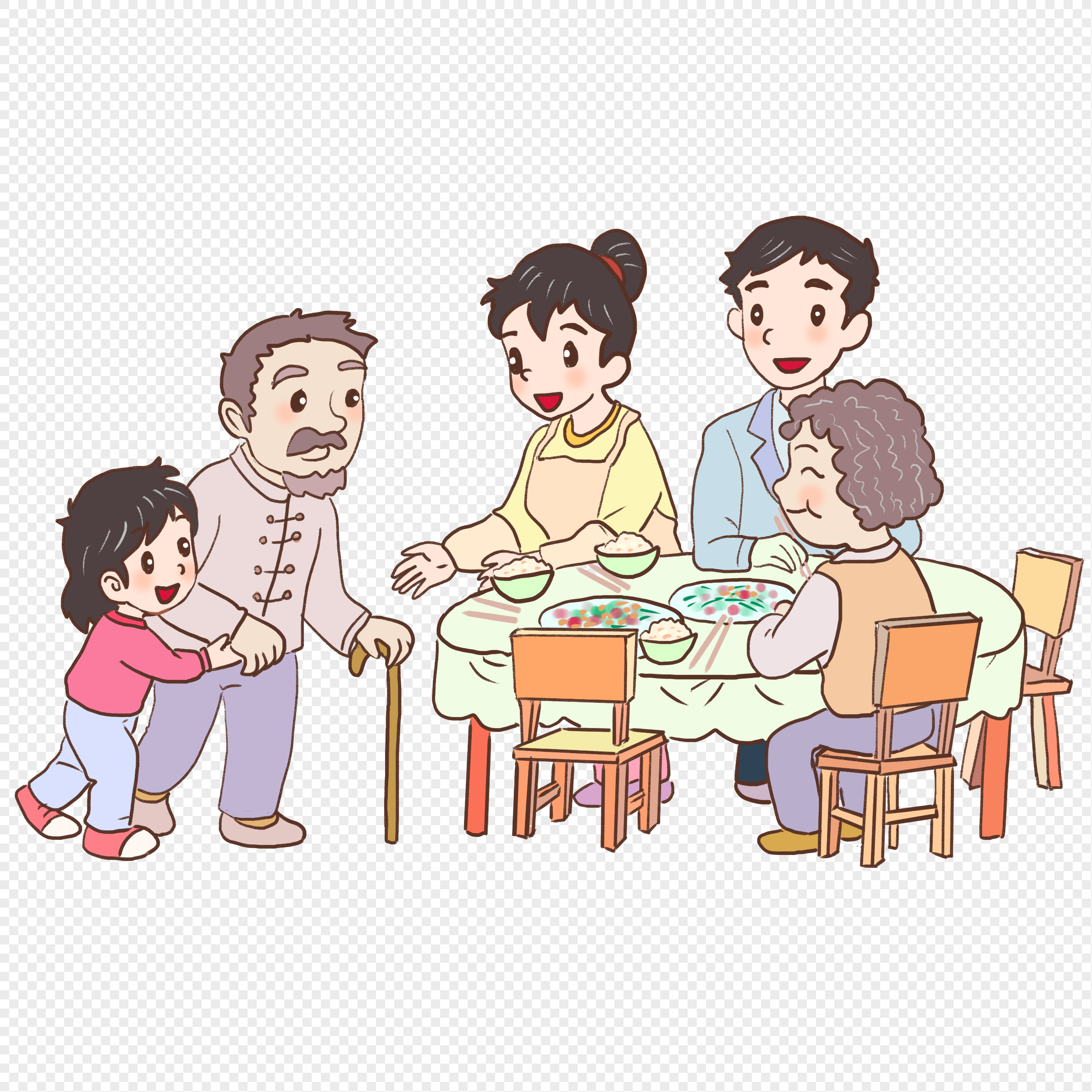 Familia Comiendo PNG Imágenes Gratis - Lovepik