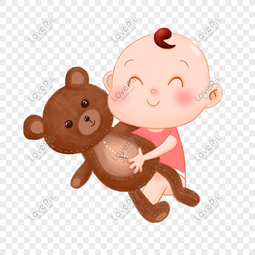 Anak Lukisan Tangan Comel Memegang Anak Patung Gambar Unduh Gratis Imej 401548205 Format Psd My Lovepik Com