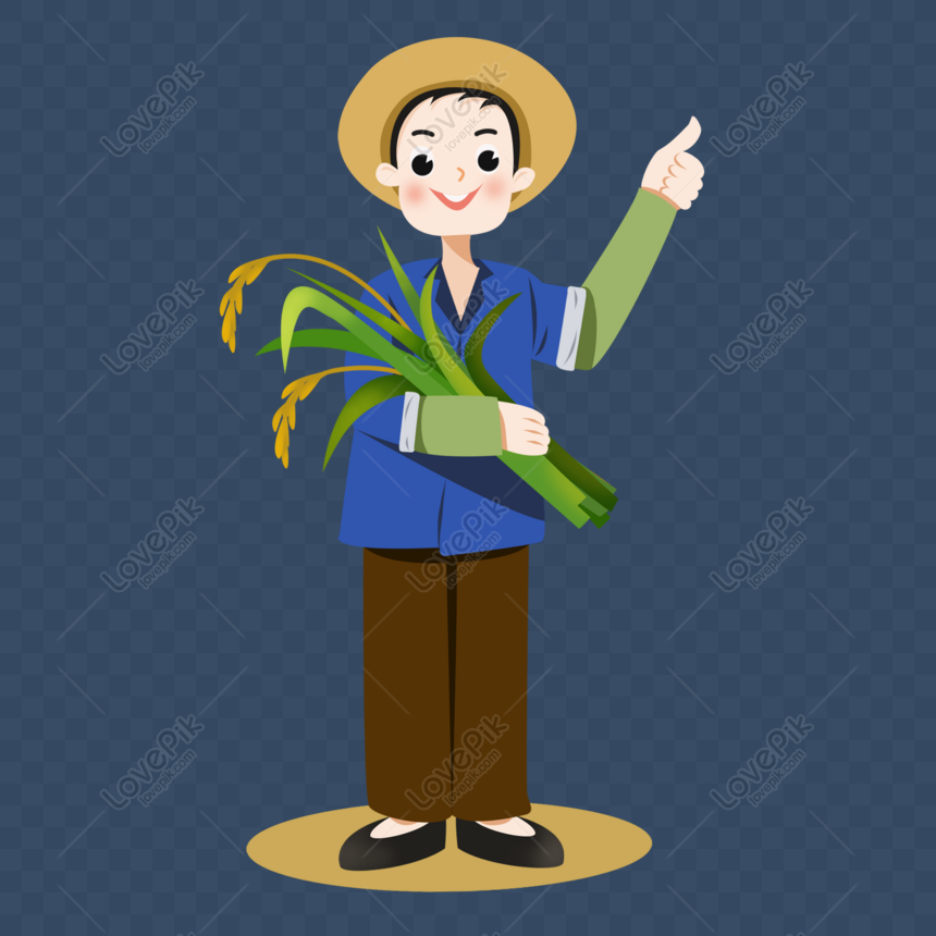 Cartoon Straw Hat Farmer Harvesting Rice PNG White Transparent And Clipart  Image For Free Download - Lovepik | 401549752