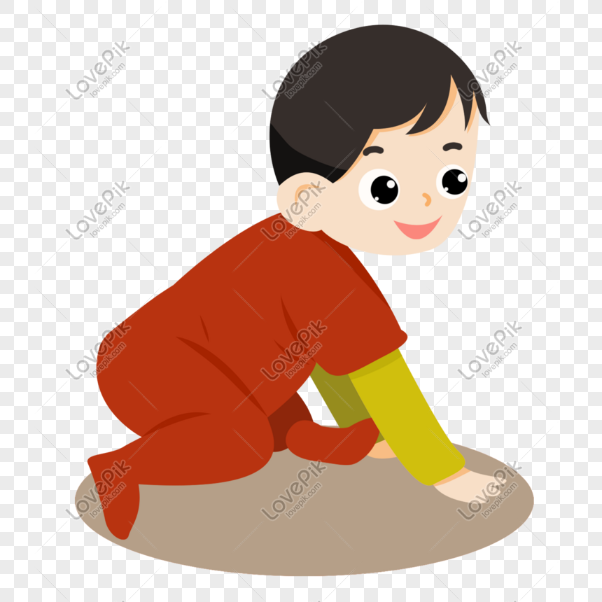 Cartoon Baby Crawling And Playing In Autumn Day PNG Free Download And  Clipart Image For Free Download - Lovepik | 401551303