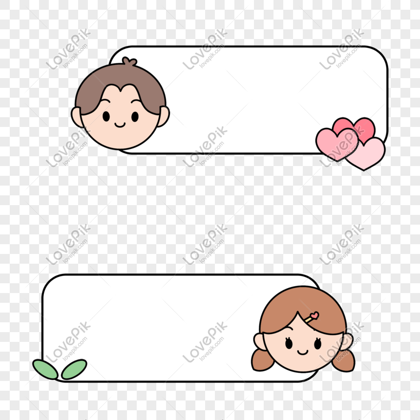 Boy Girl Couple Chat Box Dialog Png Image Psd File Free Download Lovepik