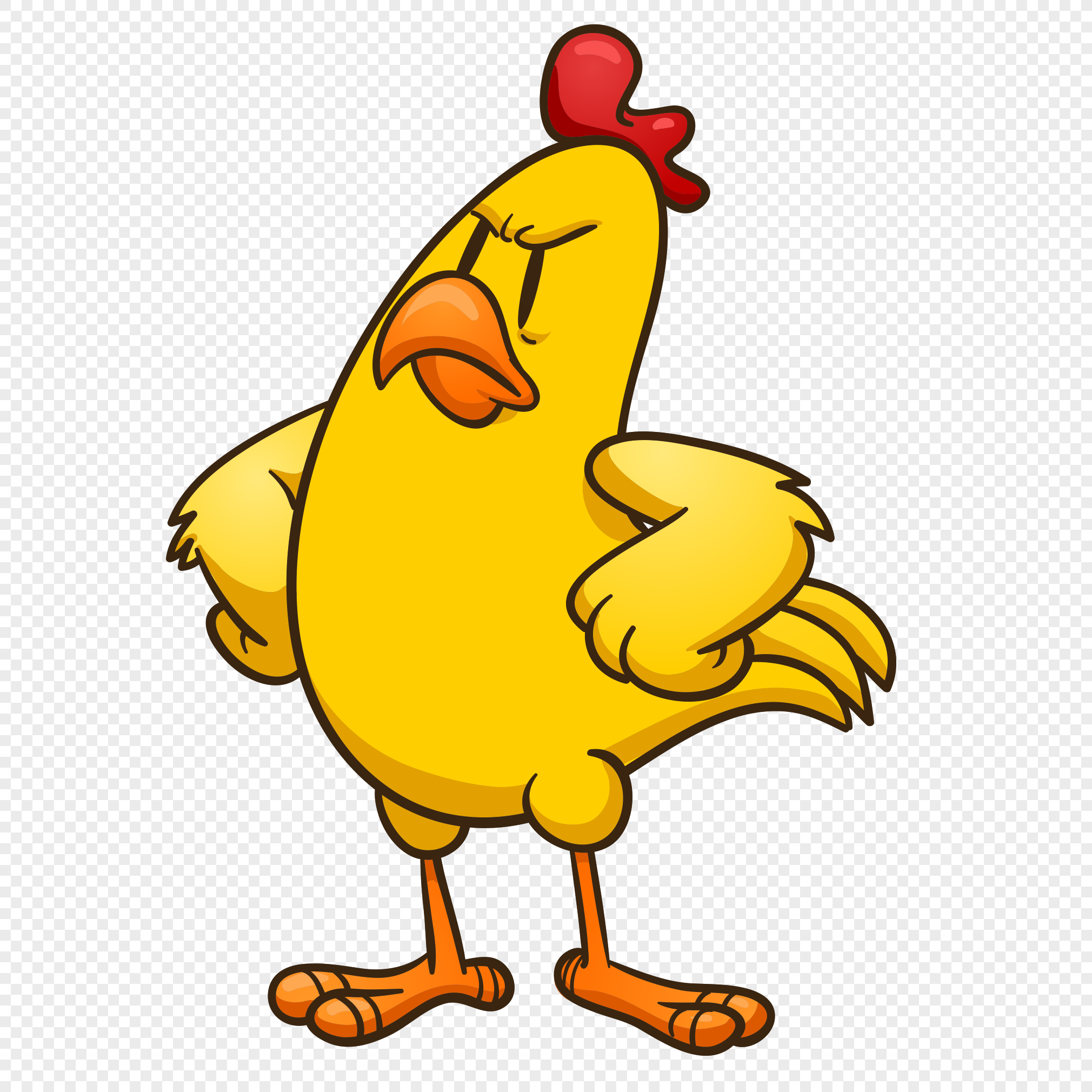 Желтая курица из мультика