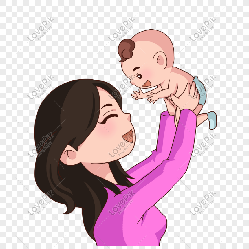 Dibujos Animados De Madre Y Bebe Felices Imagenes De Graficos Png Gratis Lovepik