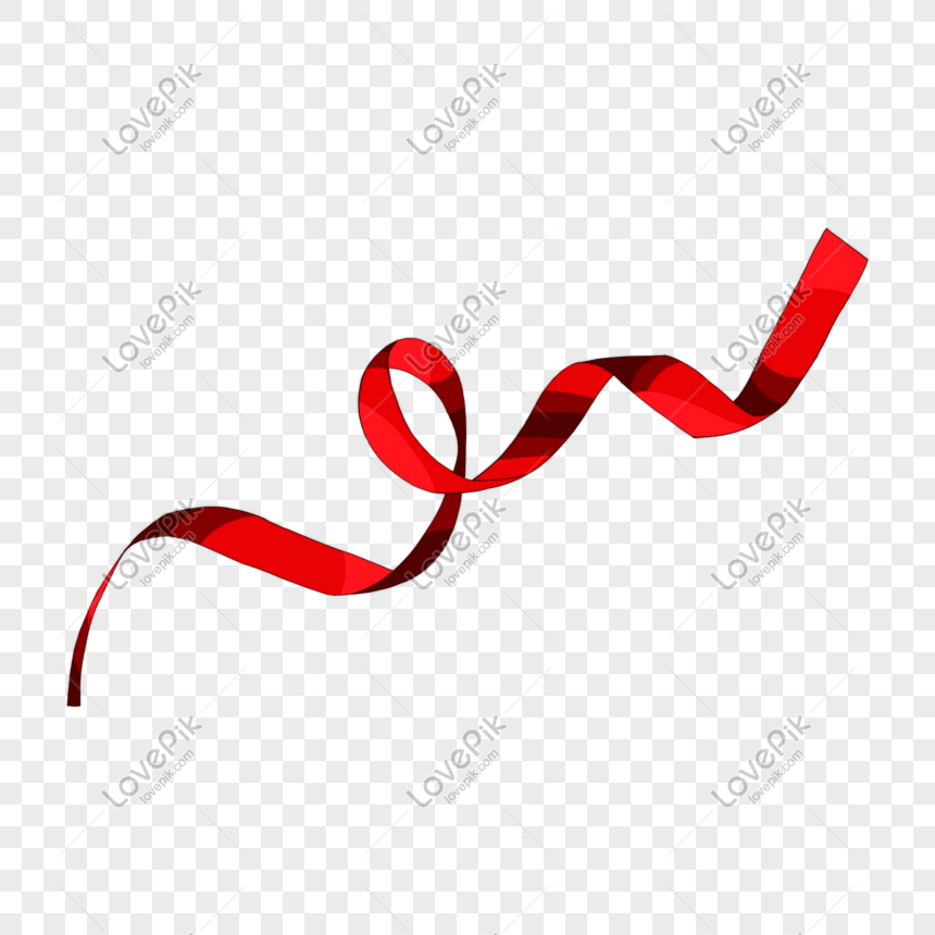 Red Ribbon, Red Ribbon, National Day, Streamers Free PNG And Clipart ...