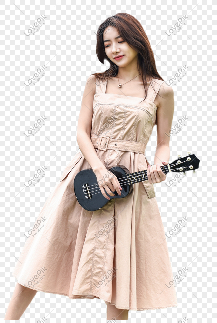 Beautiful Woman Playing Guitar Outdoors, Guitar, Girl, Playing Guitar ...