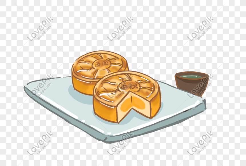 Mid Autumn Festival Moon Cakes And Tea PNG Transparent Image And ...
