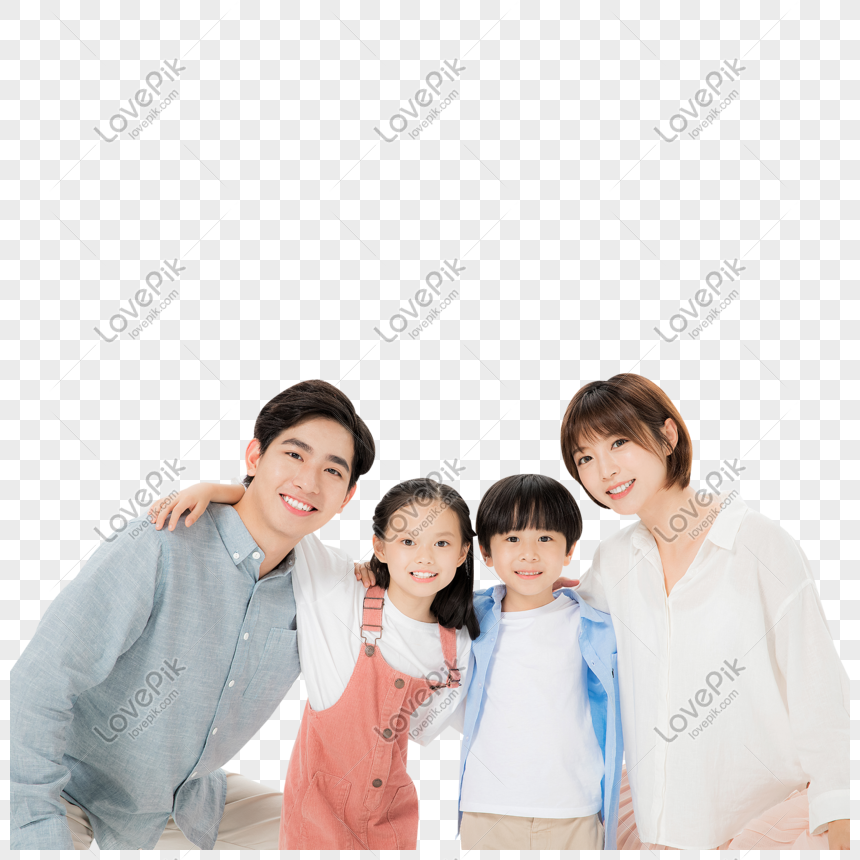 4 인 가족 Png 일러스트 무료 다운로드 - Lovepik