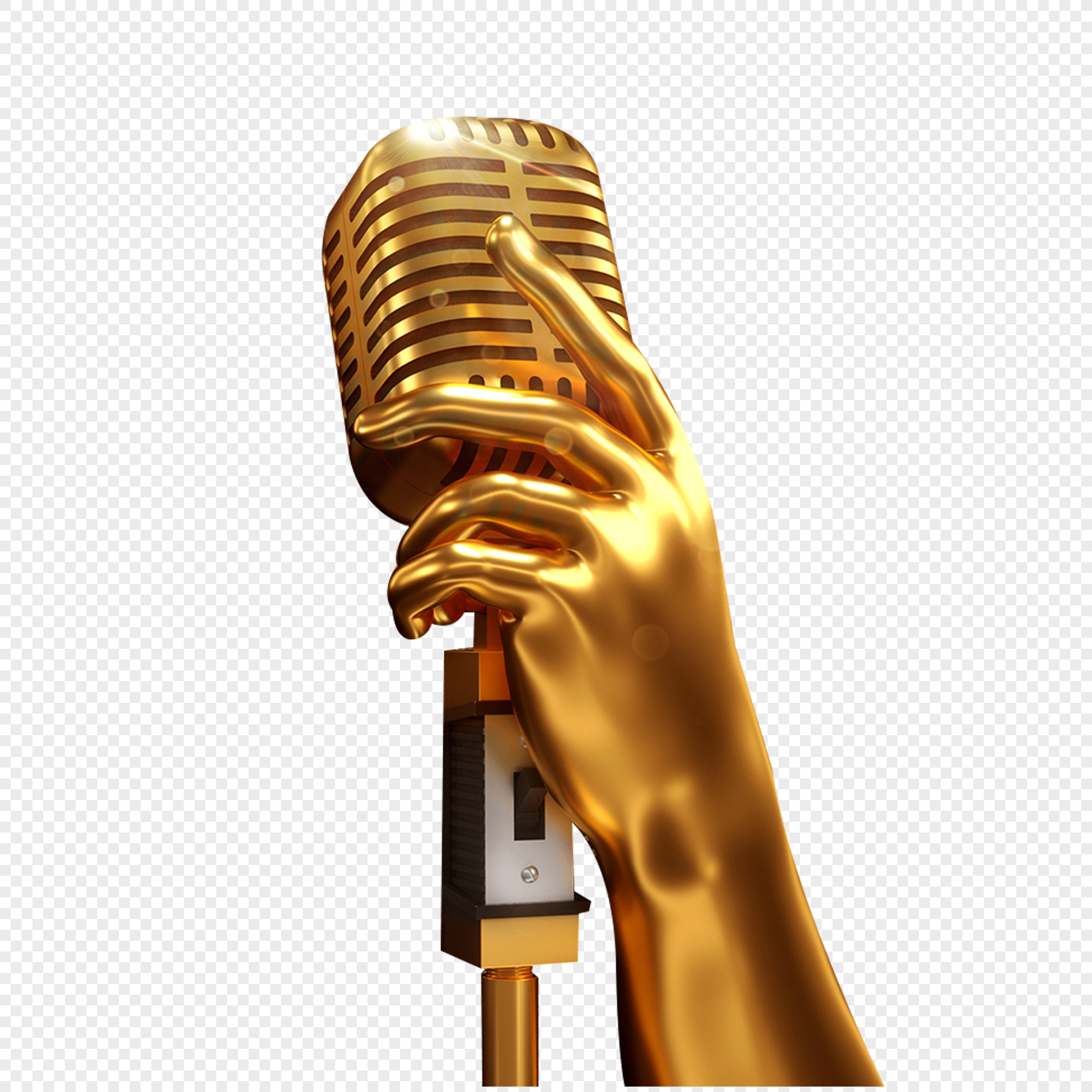 Golden microphone png image_picture free download