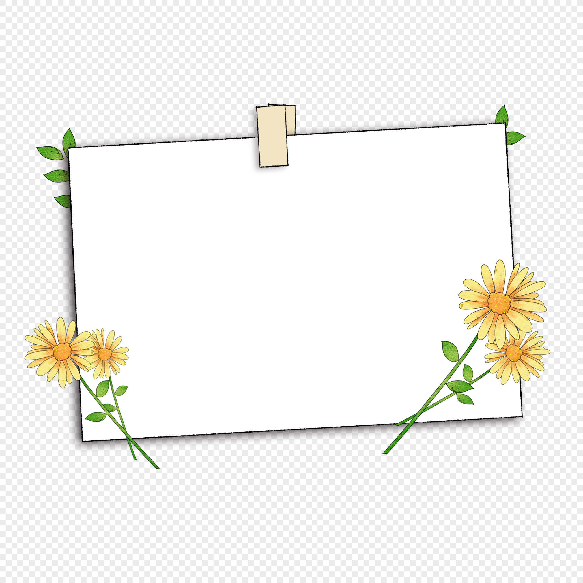 Daisy Border PNG White Transparent And Clipart Image For Free Download ...