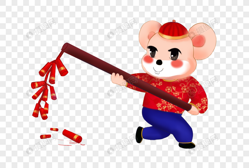 clipart de foguete de fogos de artifício do ano novo chinês. foguete  vermelho simples de fogos