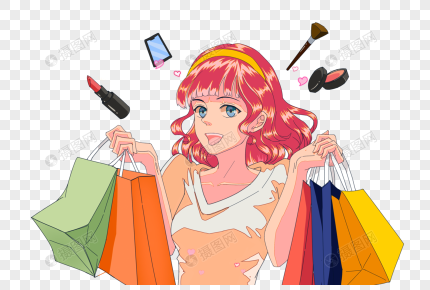 Double eleven shopping girl png image_picture free download 401645711_lovepik.com