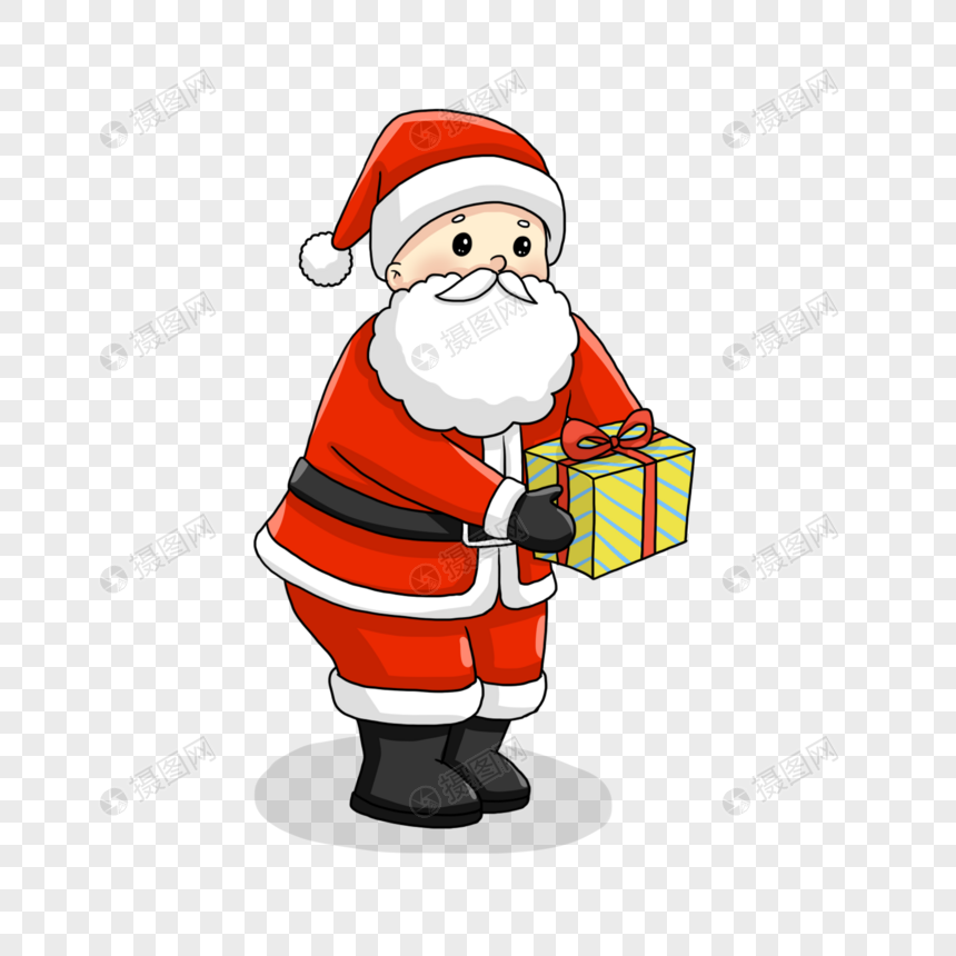 Santa Giving A Present Free PNG And Clipart Image For Free ...