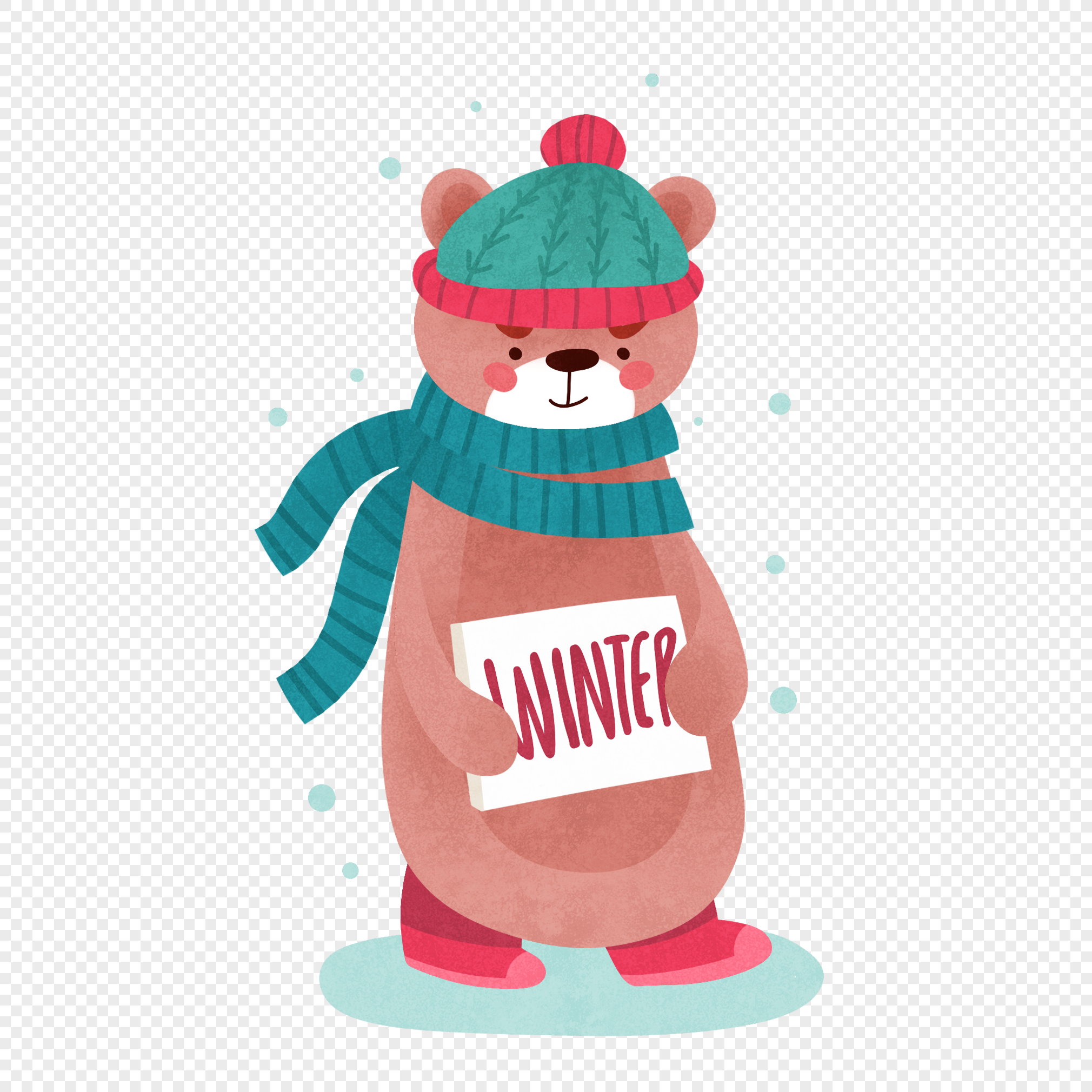 Winter Bear PNG Images With Transparent Background