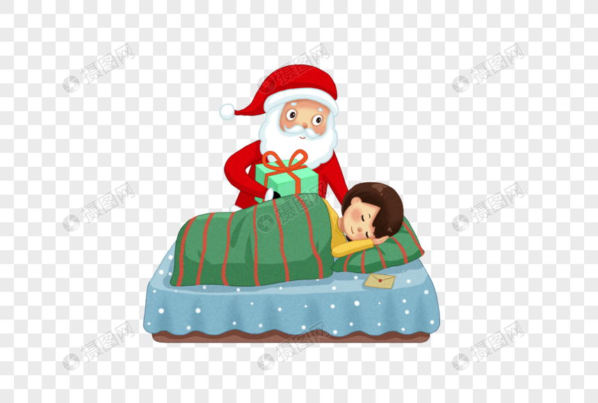 santa claus with children clip art