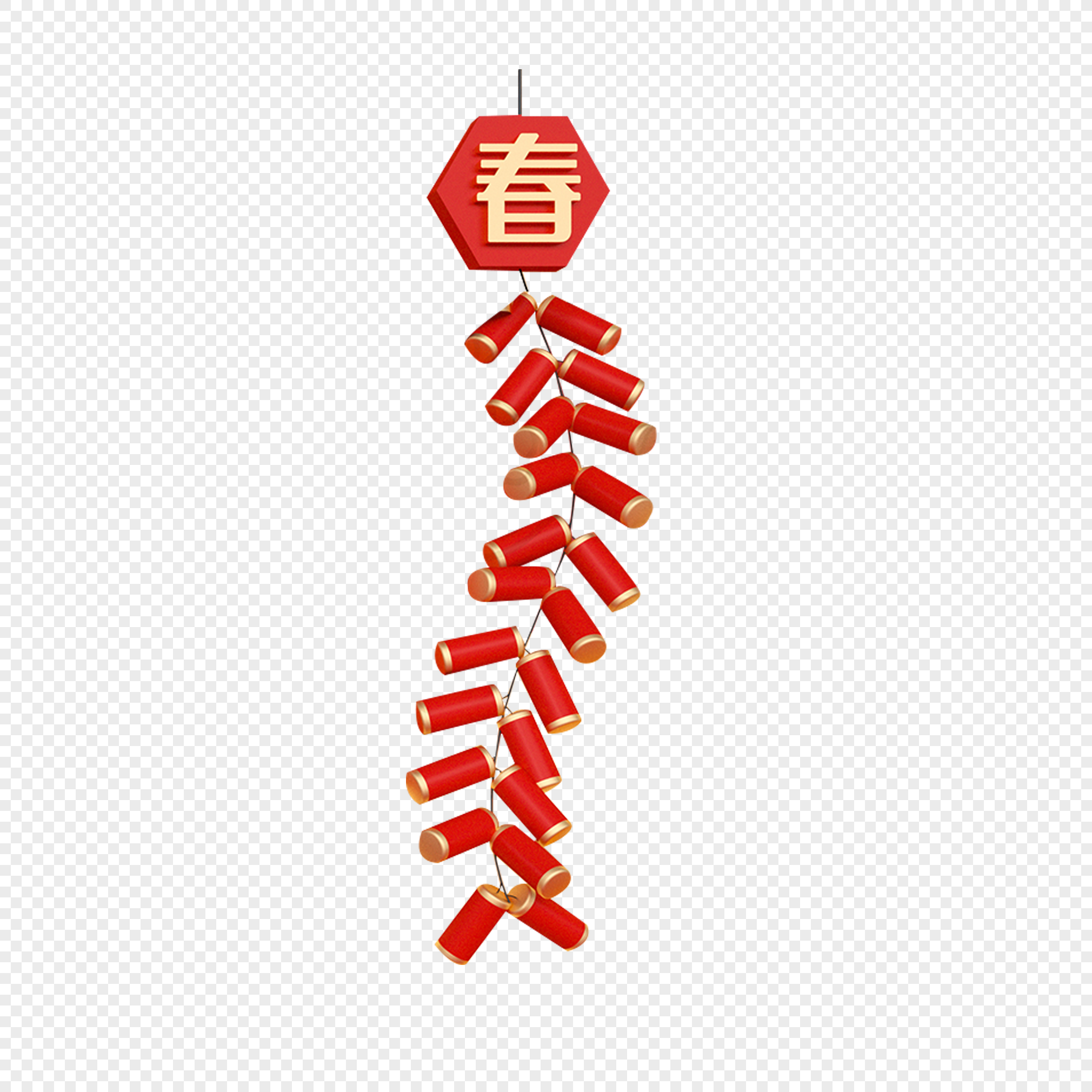中国风春节放鞭炮插画图片下载-正版图片400734535-摄图网