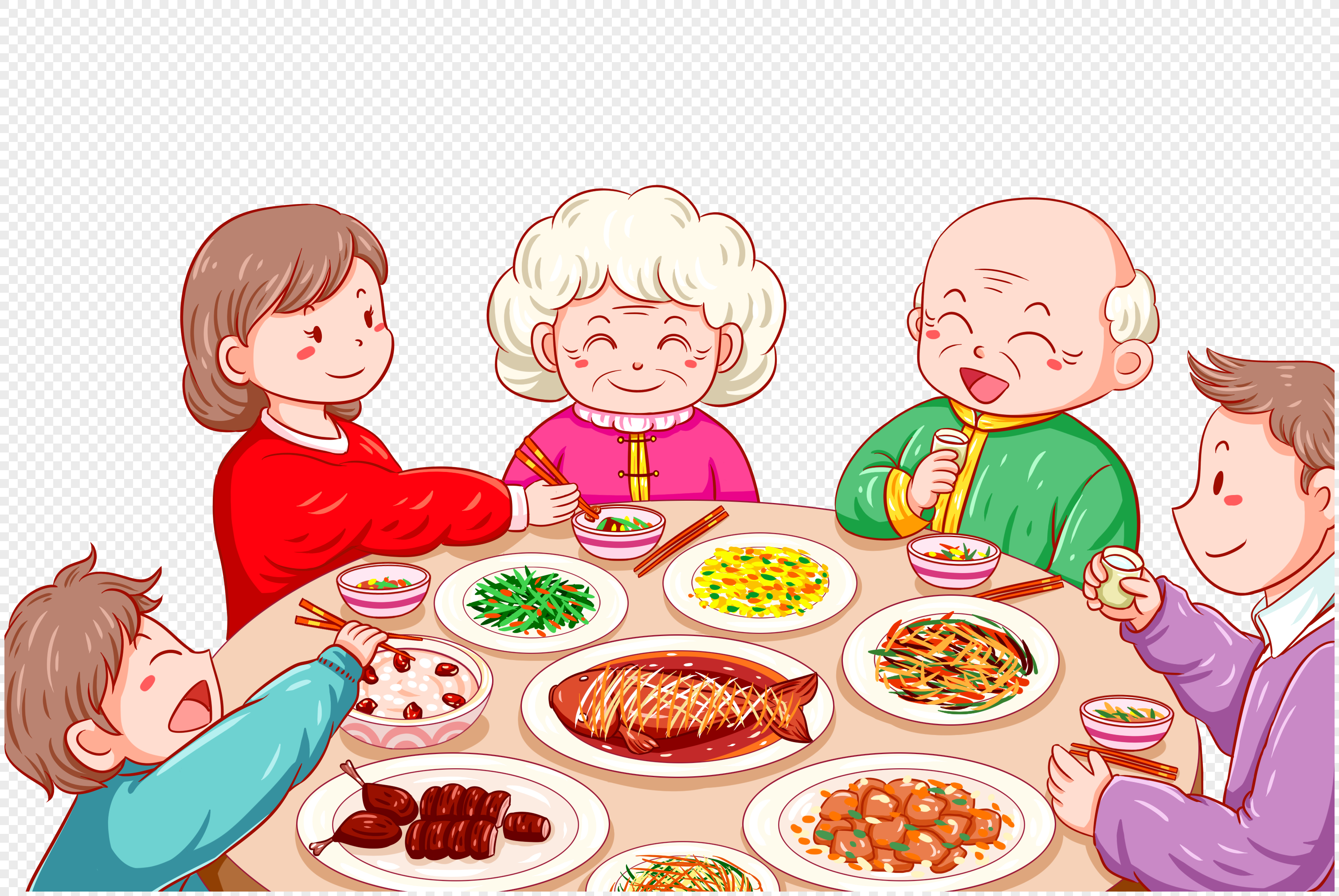 Lovepik- صورة PNG-401671925 id الرسومات بحث - صور عائلة تناول عشاء