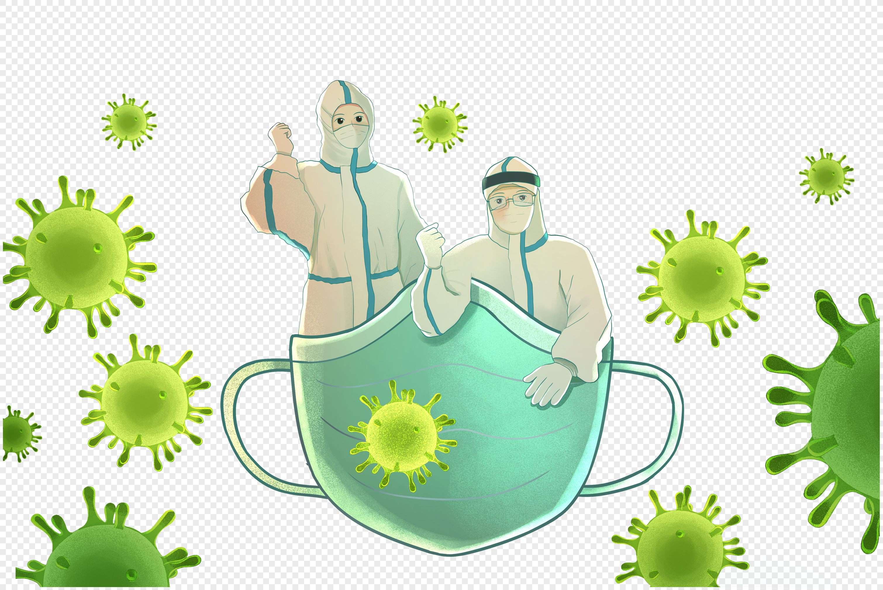 Рисунок врачам в борьбе с коронавирусом