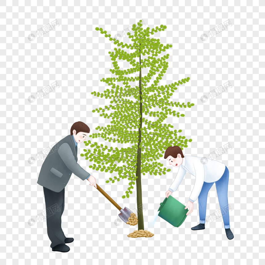 Cartoon Flat Two People Watering Plants PNG Image And Clipart Image For  Free Download - Lovepik | 401676558