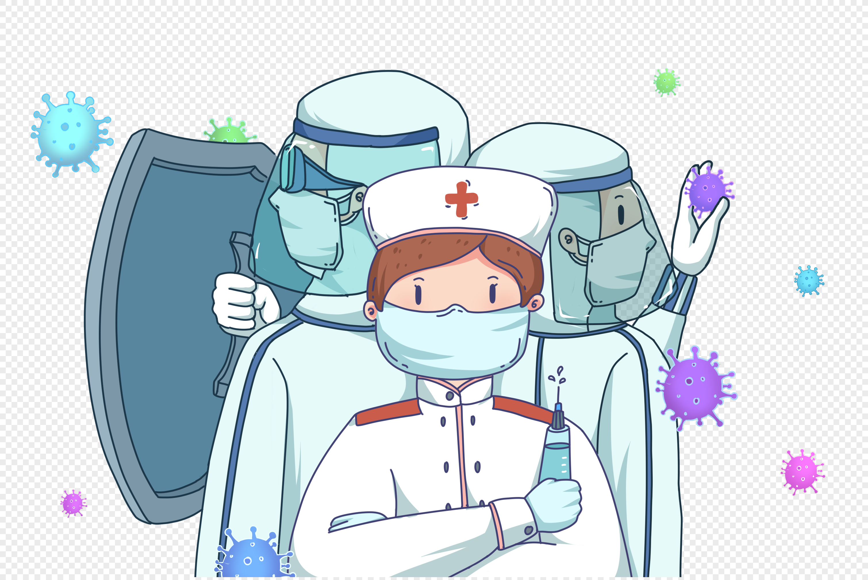 Медицинские рисунки вирусов