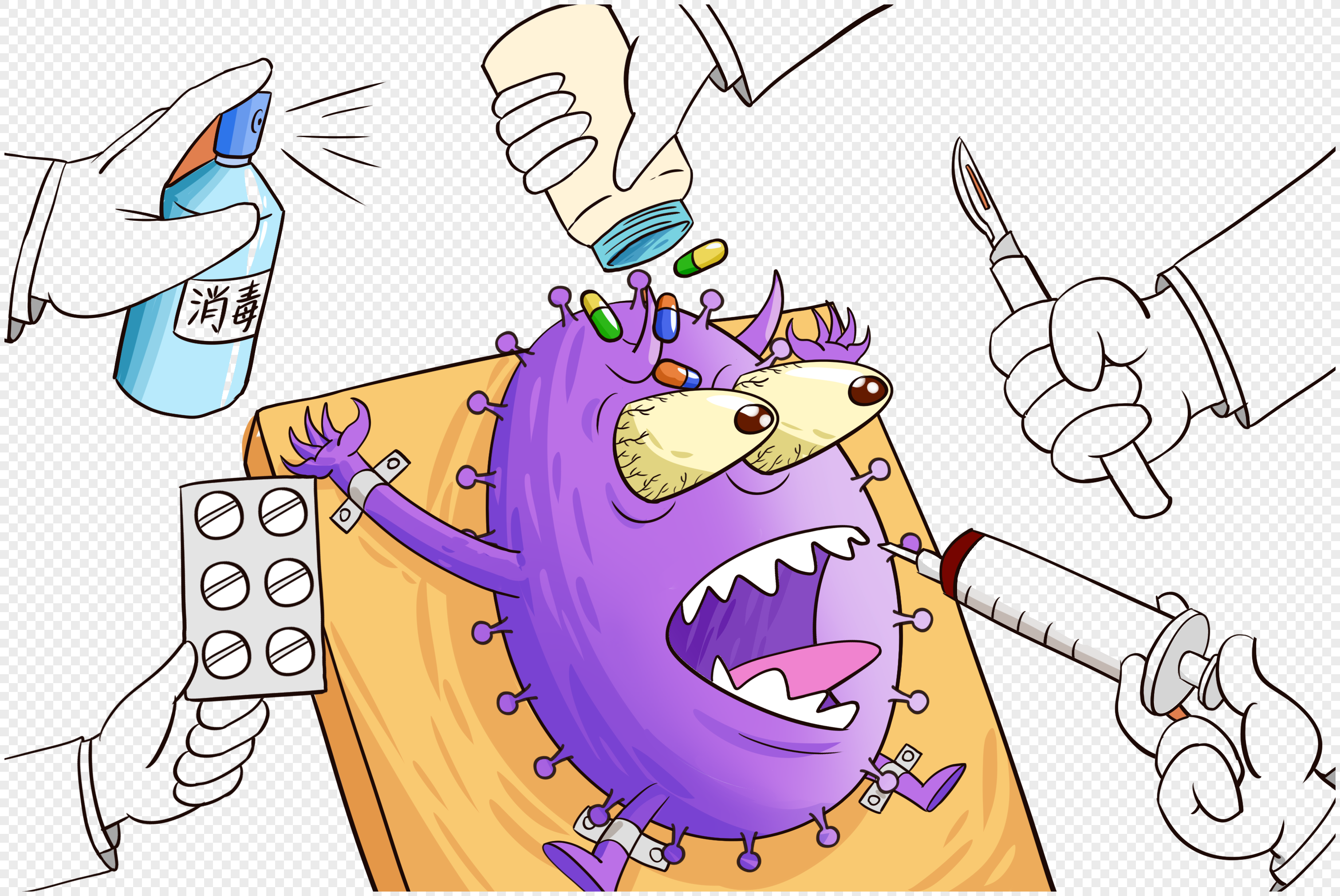 Рисунок борьба с коронавирусом