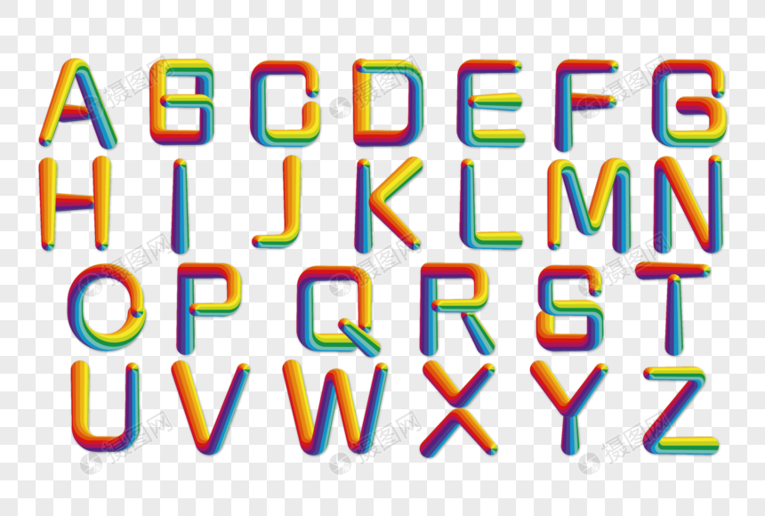 สีสร้างสรรค์ 26 ตัวอักษร Png สำหรับการดาวน์โหลดฟรี - Lovepik