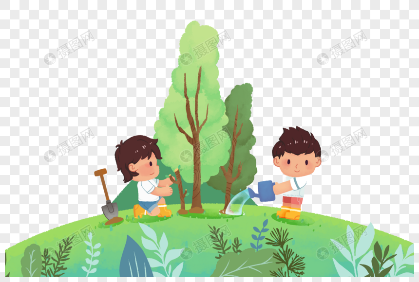 children clipart hd tree