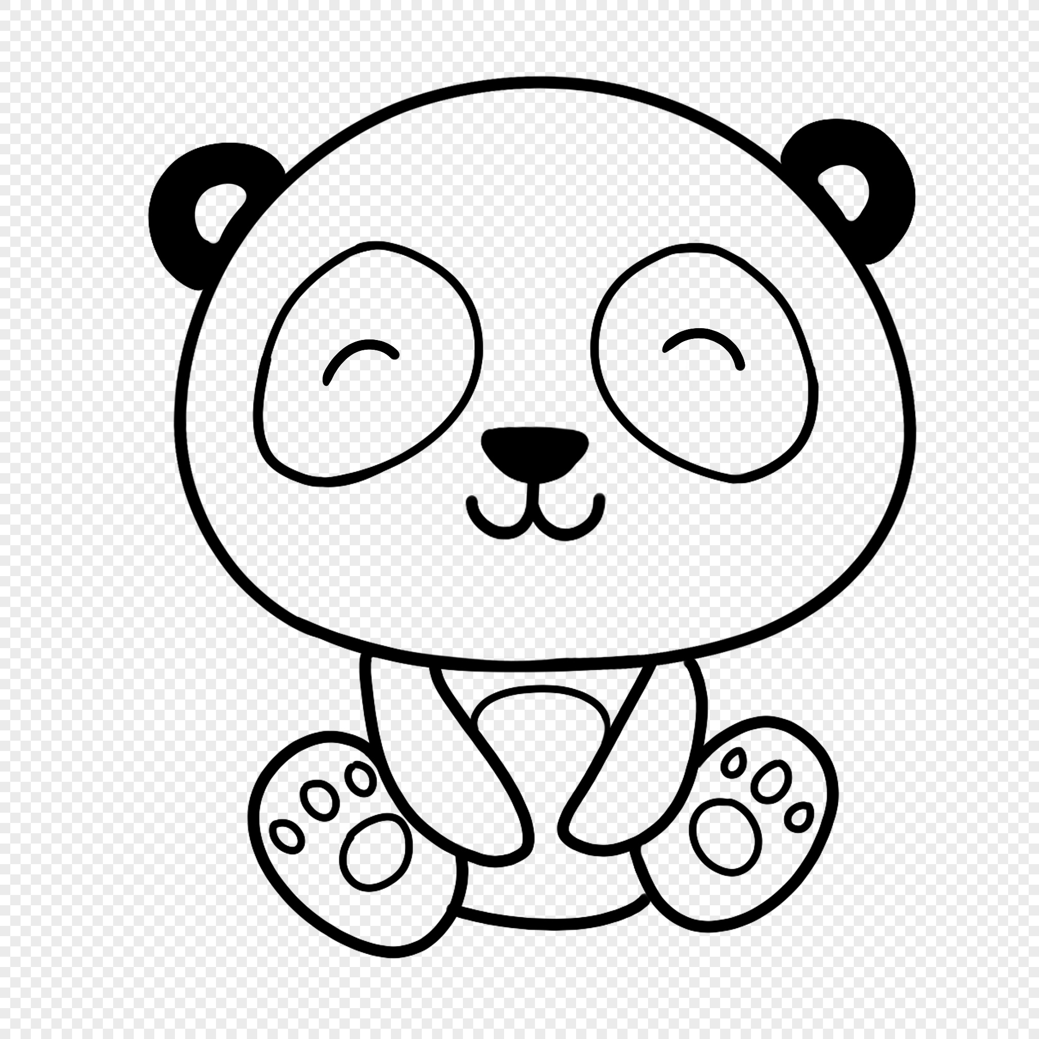 Cute little panda smiling. Kawaii baby panda bear. Kids drawing. Funny  cartoon panda standing. Wildlife endangered animal. The giant panda vector  Stock Vector Image & Art - Alamy