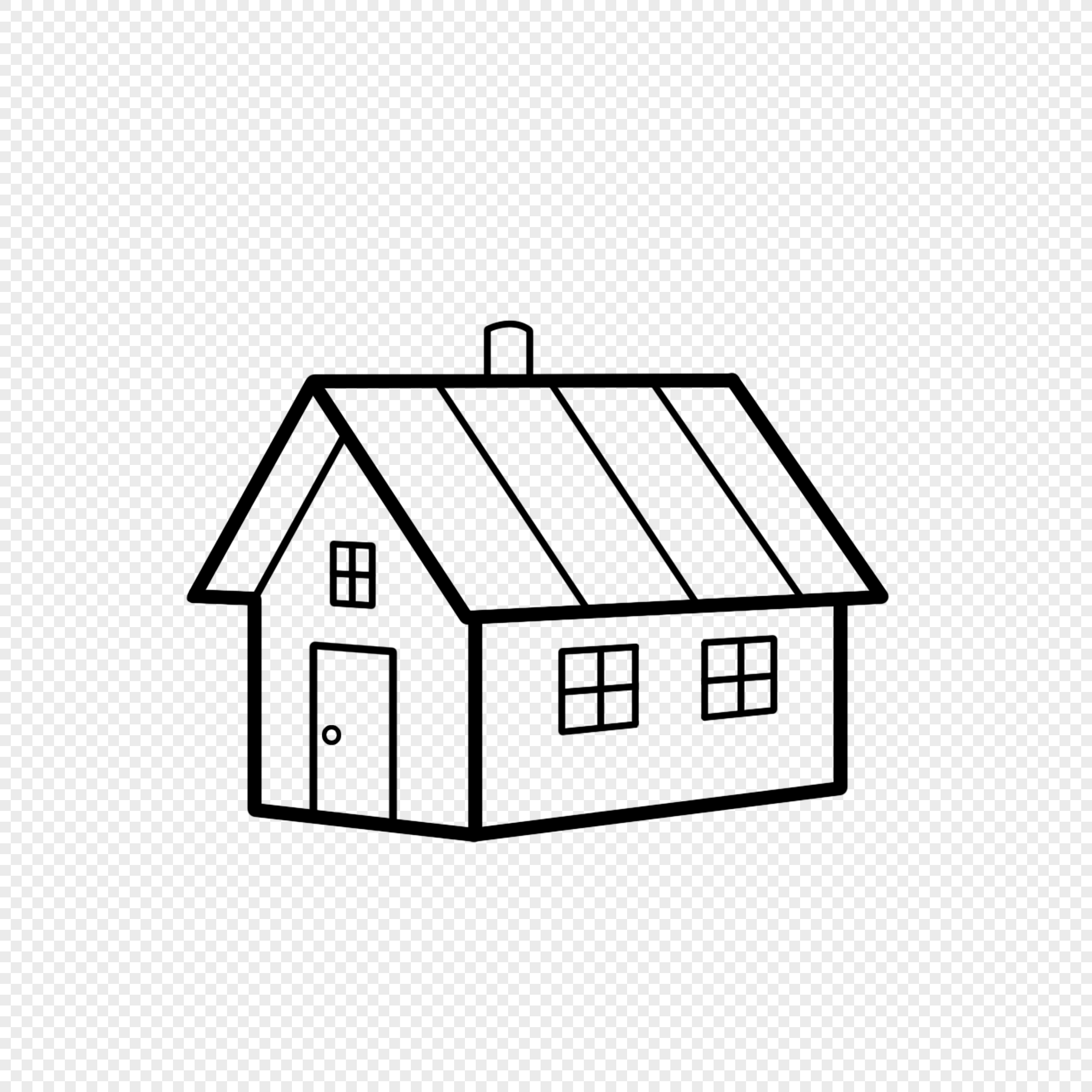 Stick Figure House PNG Images With Transparent Background Free