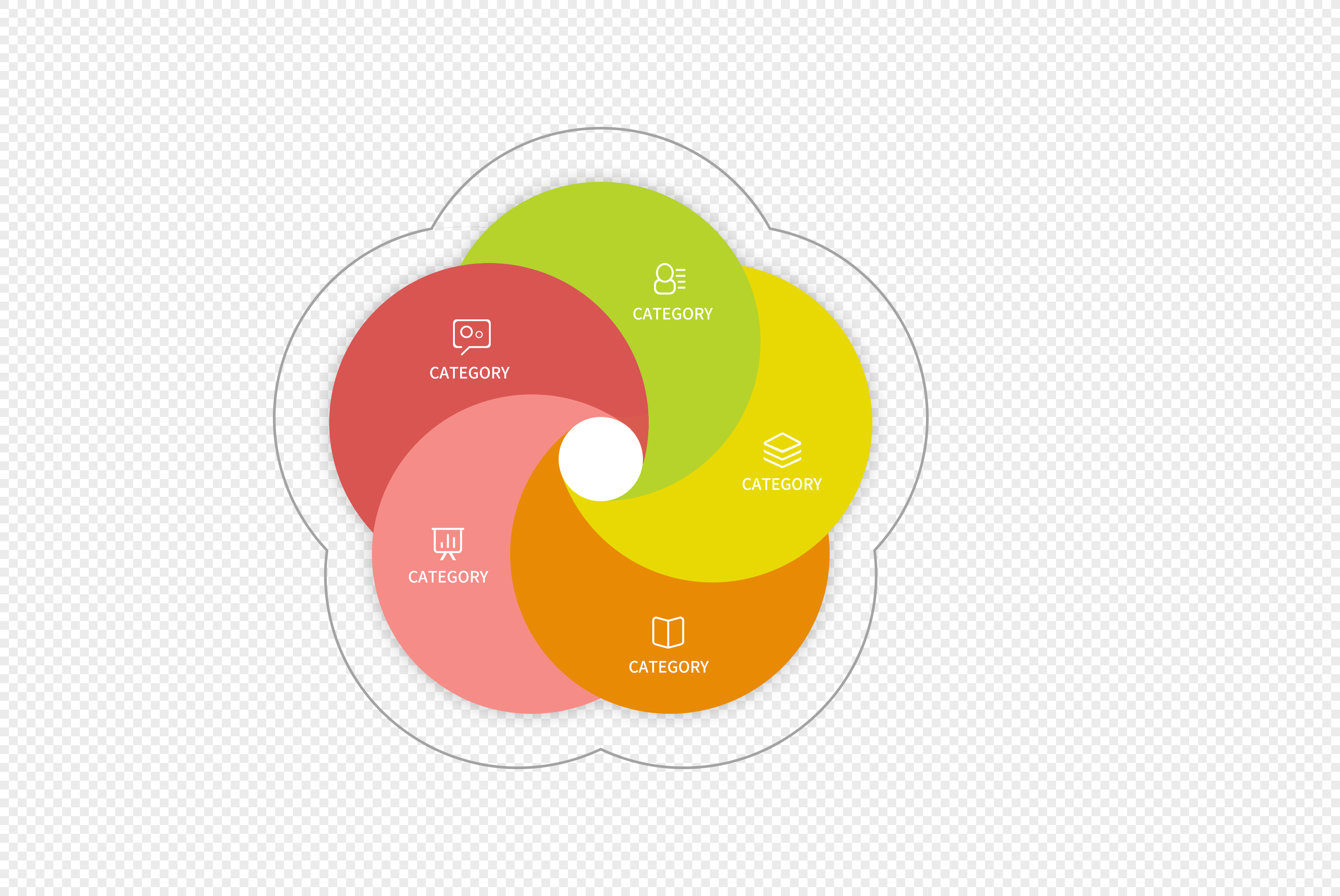 Creative Ppt Flower Shape Statistics Element, Shapes, Creative, Icon ...