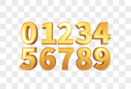 Golden Number PNG Transparent Images Free Download, Vector Files