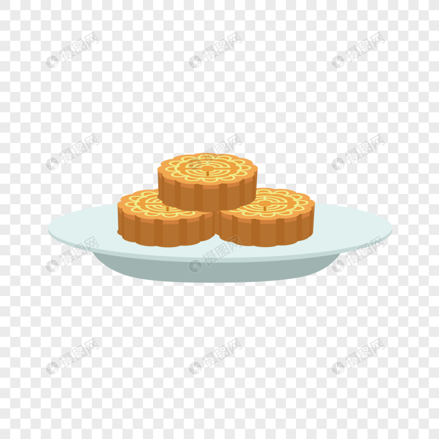 A Plate Of Moon Cakes PNG Free Download And Clipart Image For Free ...