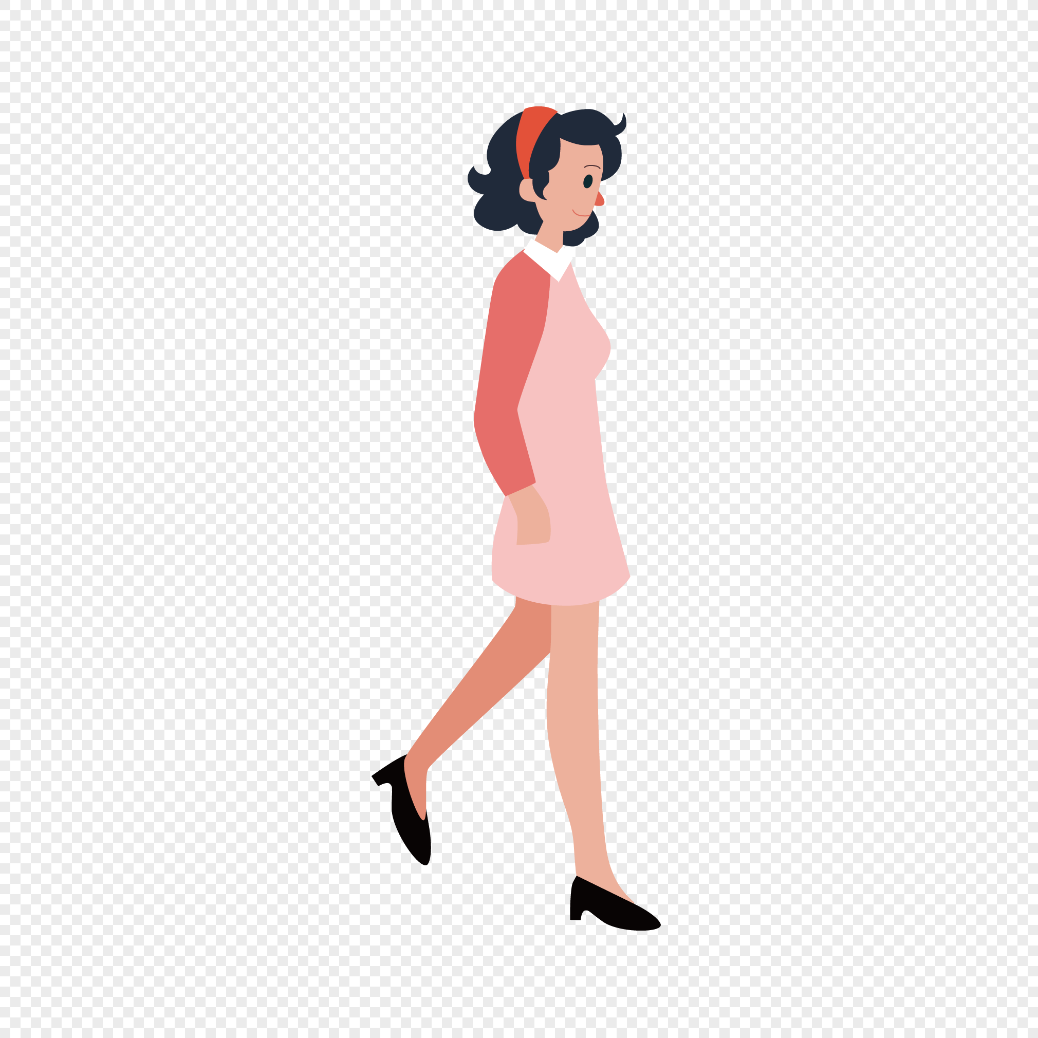 Walking Girl PNG Images With Transparent Background | Free Download On  Lovepik