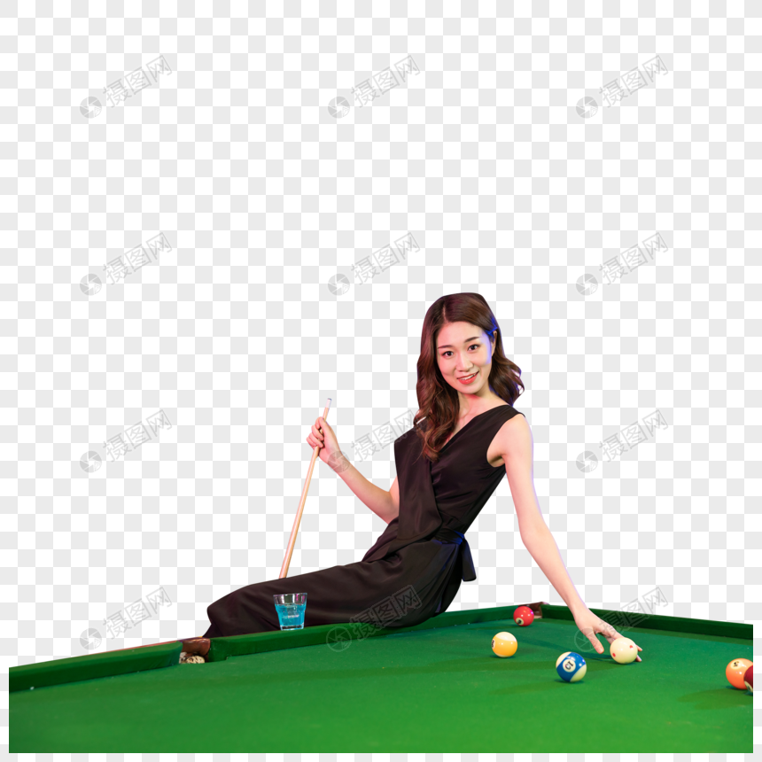 uma mulher asiática jogando sinuca. 11872832 Foto de stock no Vecteezy