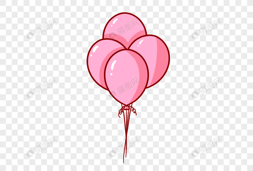 Hand Drawn Cartoon Pink Balloon PNG Transparent And Clipart Image For Free  Download - Lovepik | 401716606