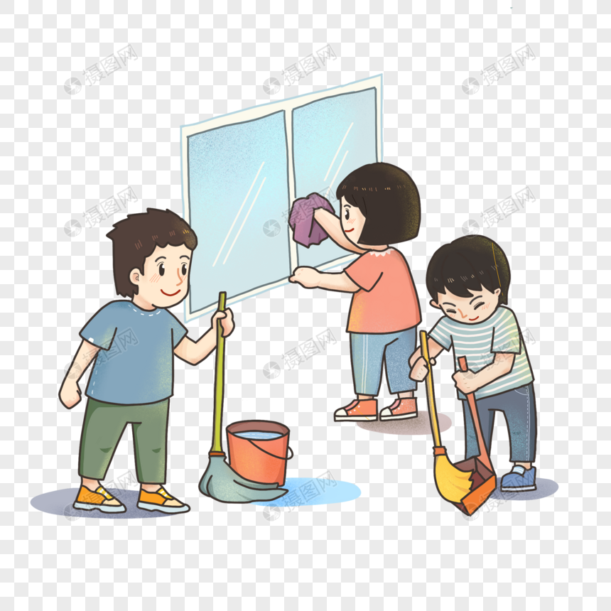 التلاميذ ينظفون الفصل في المدرسة png, أطفال تنظيف المدرسة png, تنظيف الاطفال png, طالب نظيف png