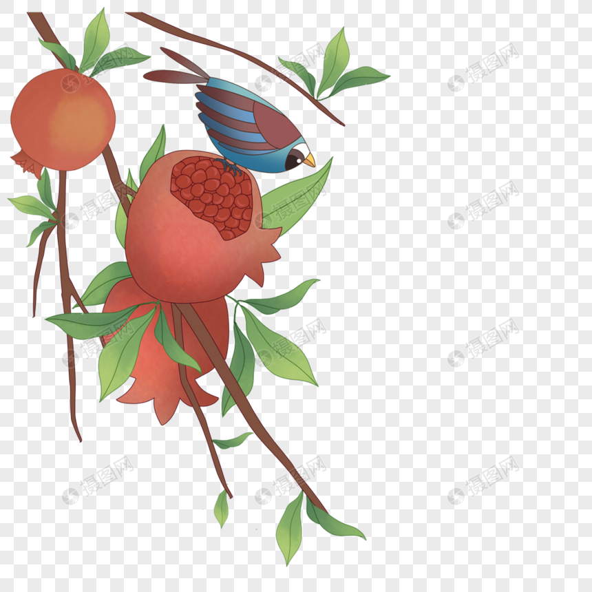 Download Lixia Bird On Pomegranate Branch Png Image Picture Free Download 401727212 Lovepik Com