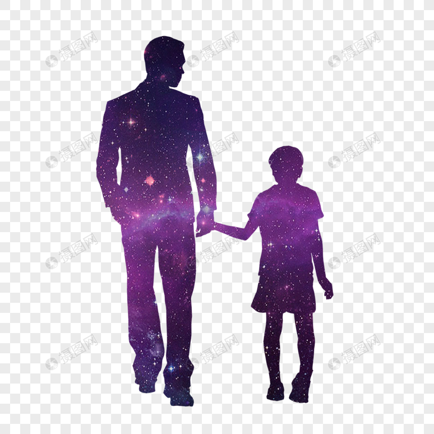 Dad And Child Holding Hands Silhouette Png Image Psd File Free Download Lovepik