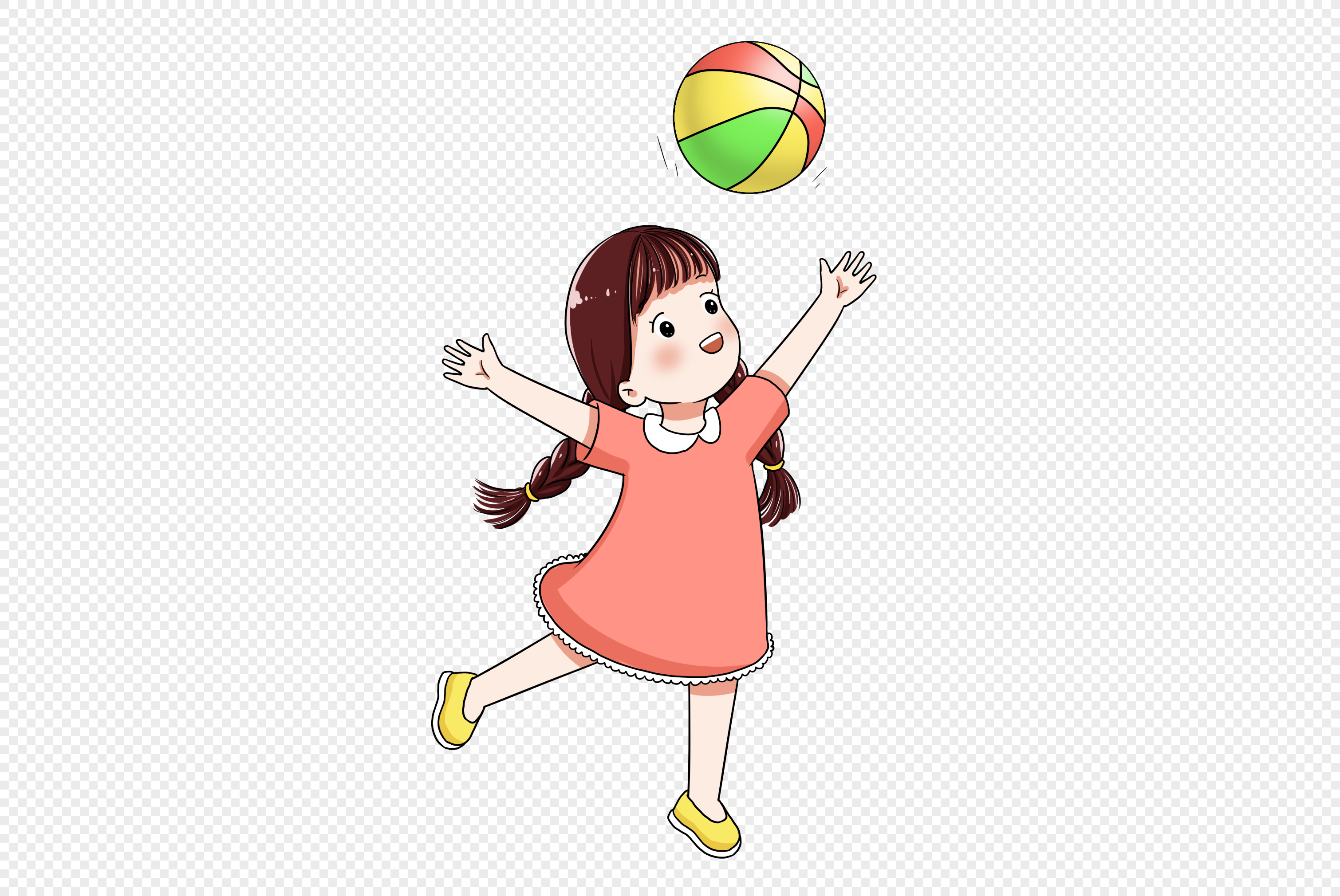 Little Baby Girl Playing Ball, Little Girl, Girl Playing Ball, Small  Playing With Balloons PNG Transparent Clipart Image and PSD File for Free  Download