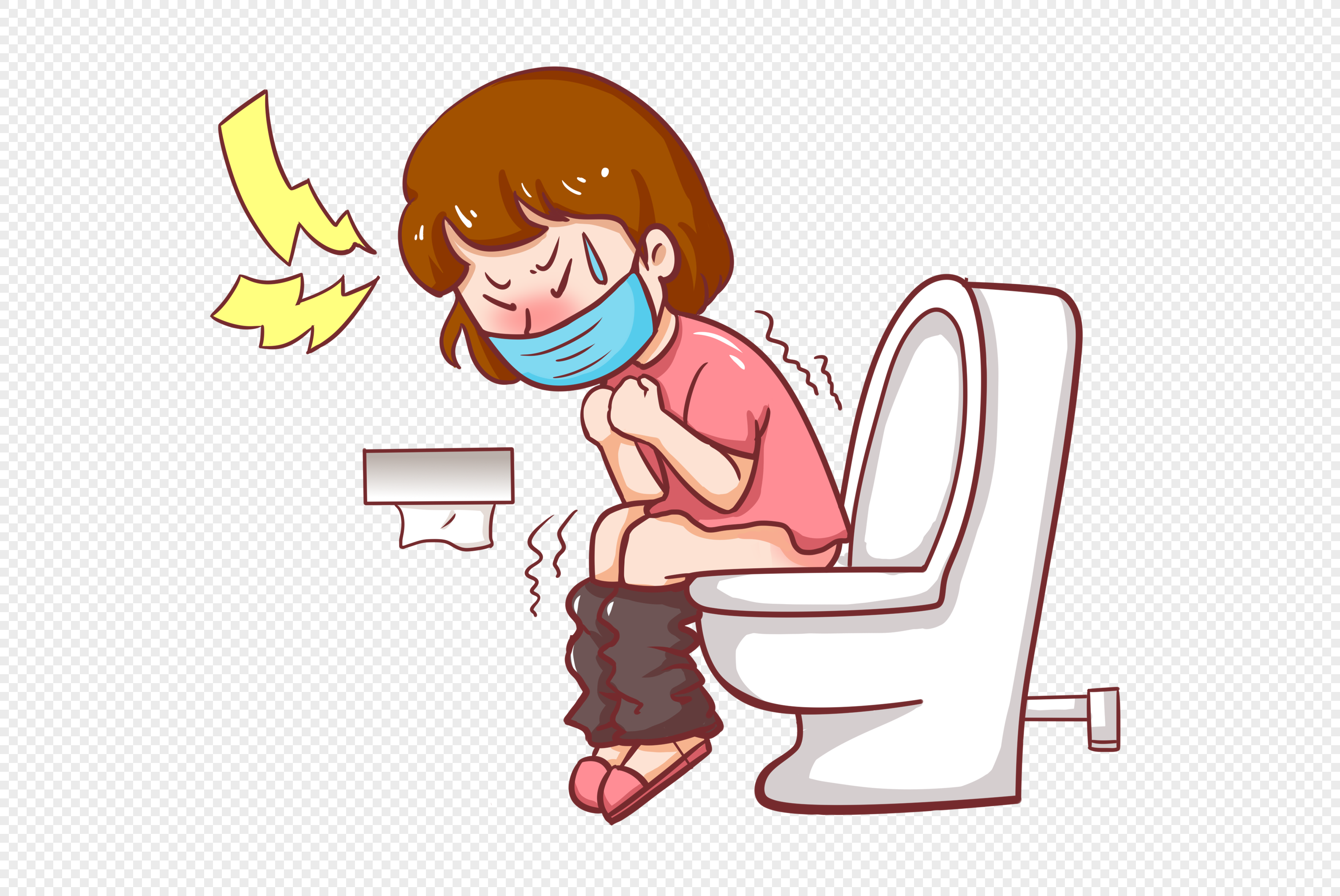 Девушка в туалете рисунок