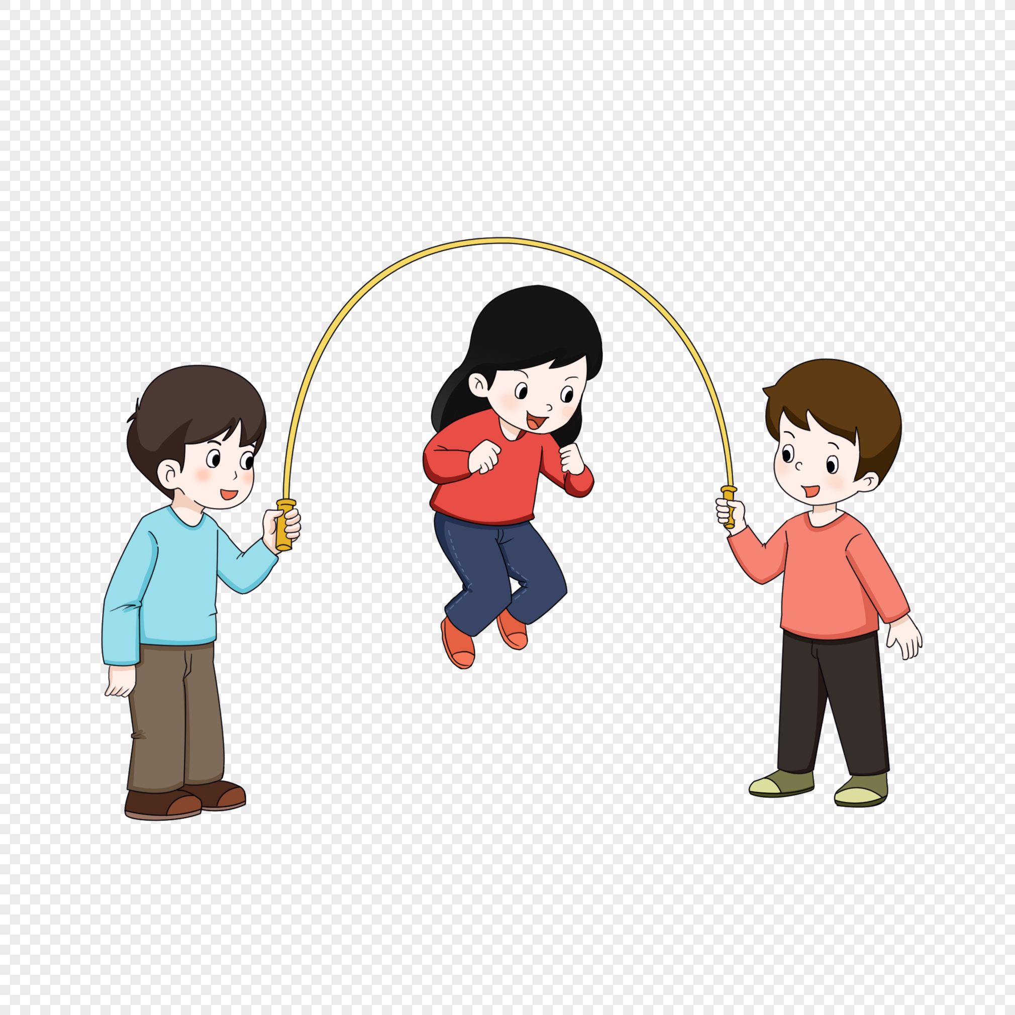 Kids Jumping Rope PNG Images With Transparent Background
