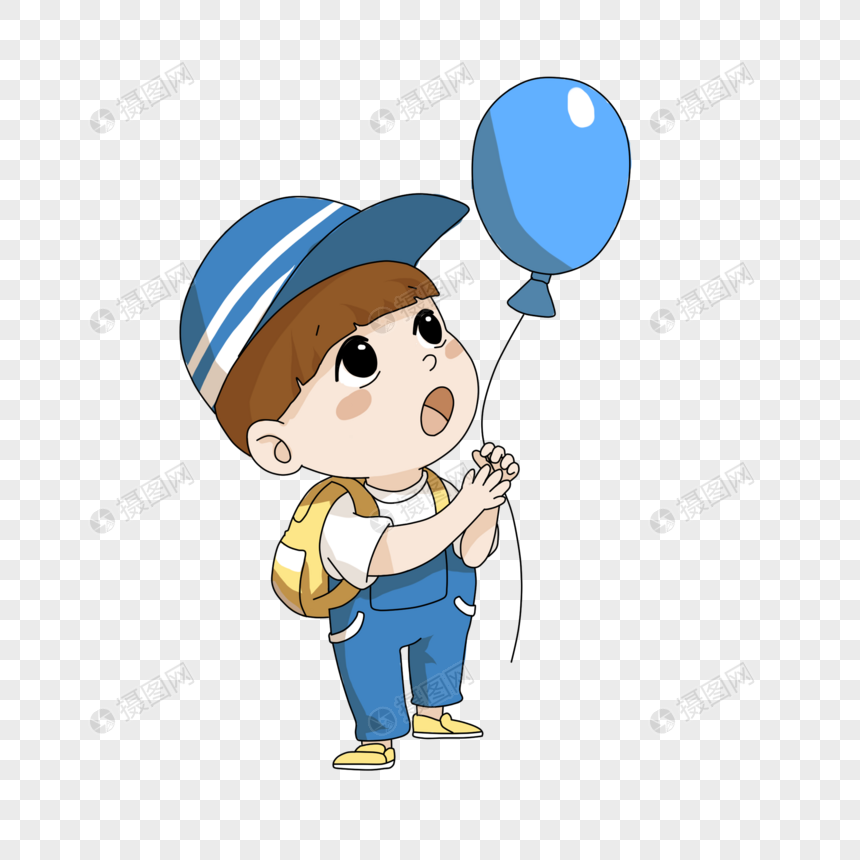 Cartoon Boy Jack Holding Balloons PNG Images & PSDs for Download