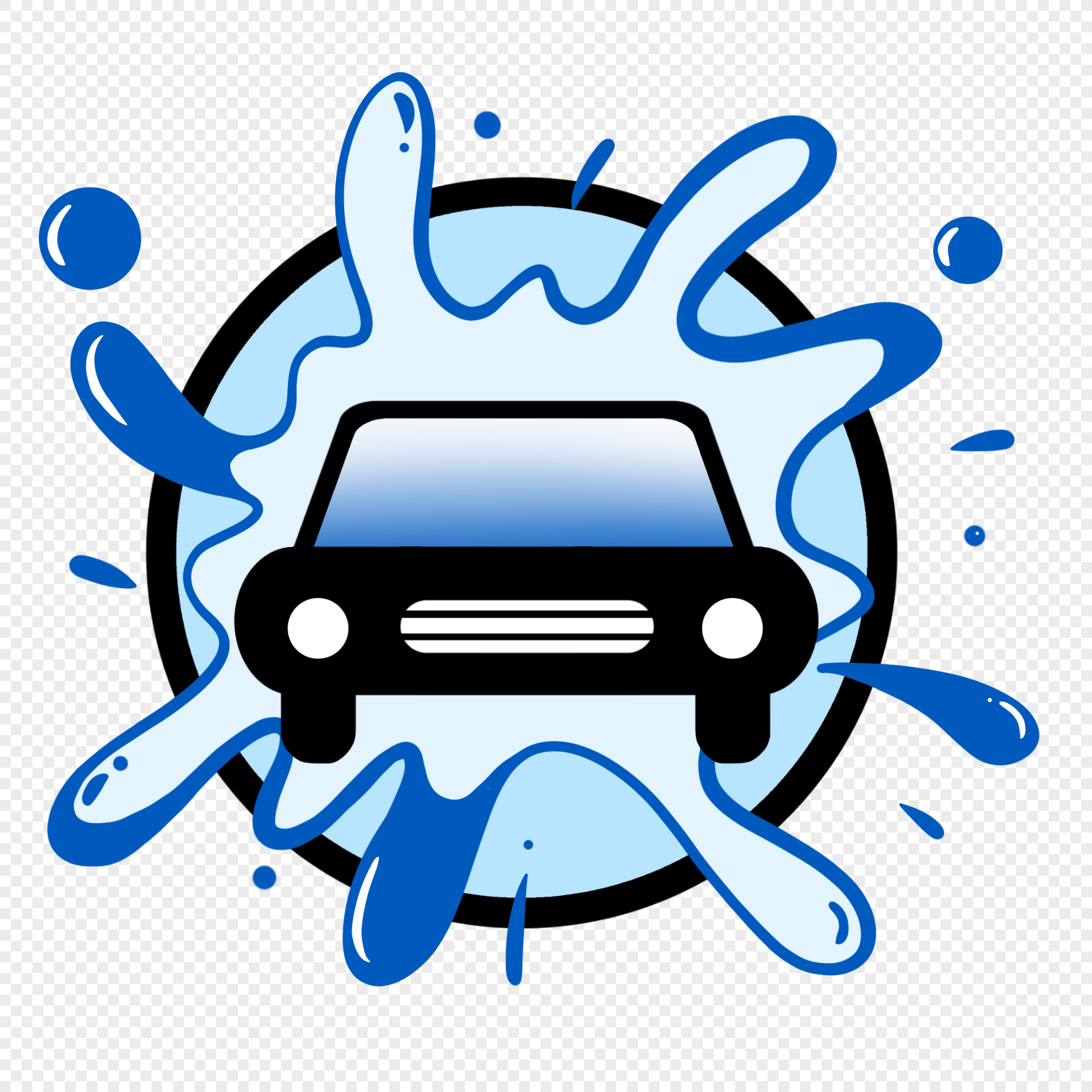 Round dynamic splash car wash car icon, car icon, car, icon png hd transparent image