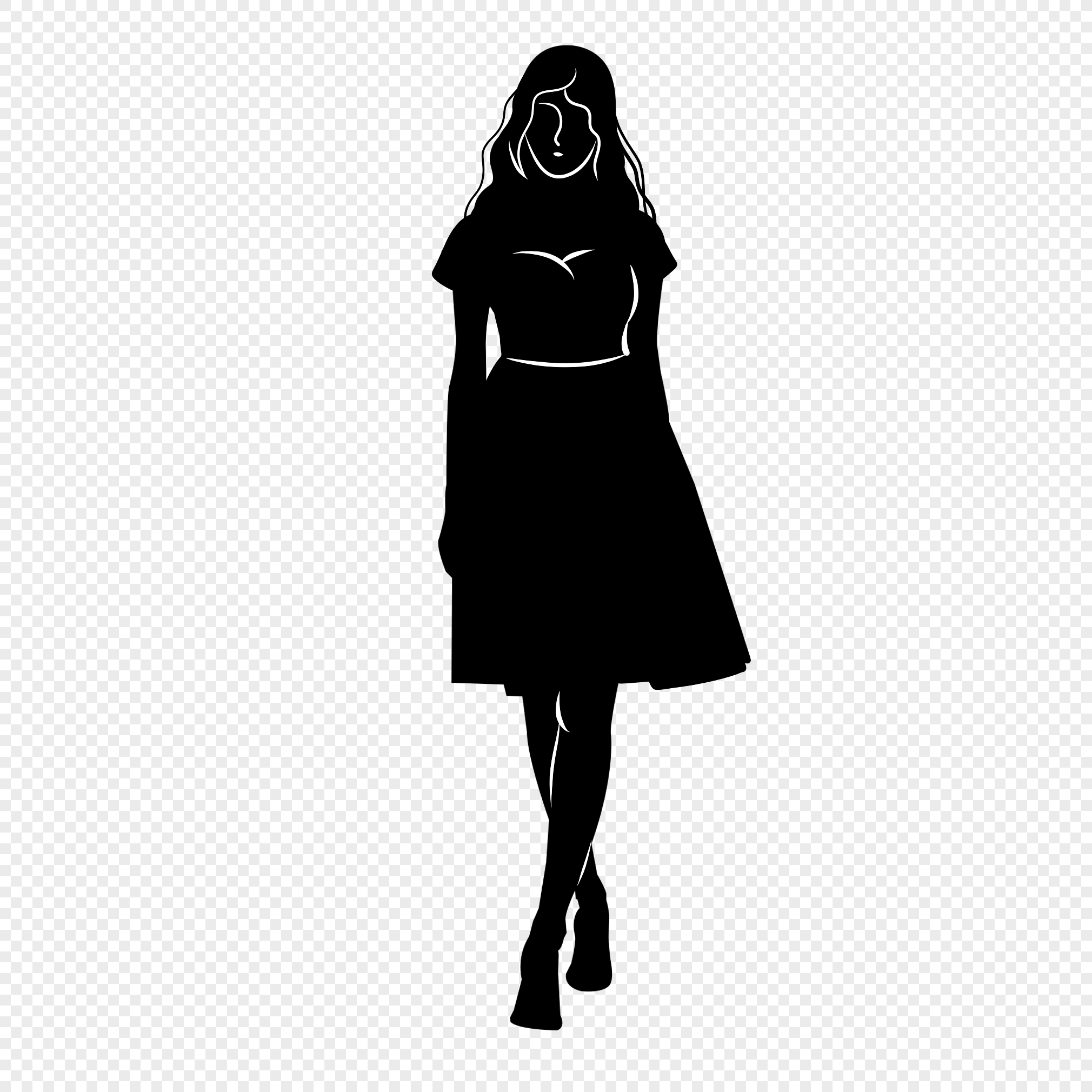 Silueta De Chica De Moda PNG Imágenes con Fondo Transparente | Descarga  Gratuita en 