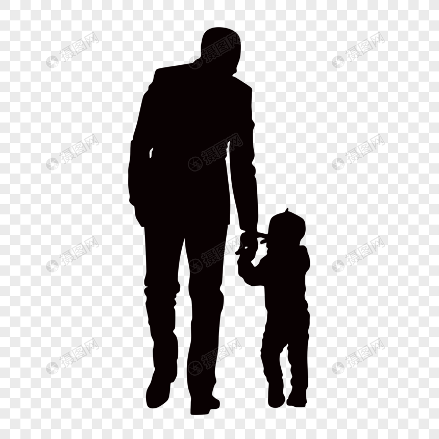 Padre E Hijo Cogidos De La Mano Silueta PNG Imágenes Gratis - Lovepik