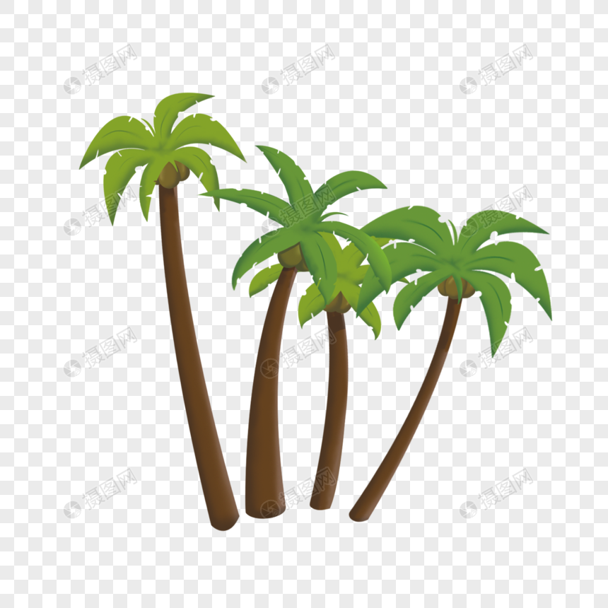 Coconut Tree Cartoon Element PNG White Transparent And Clipart Image For  Free Download - Lovepik | 401752792