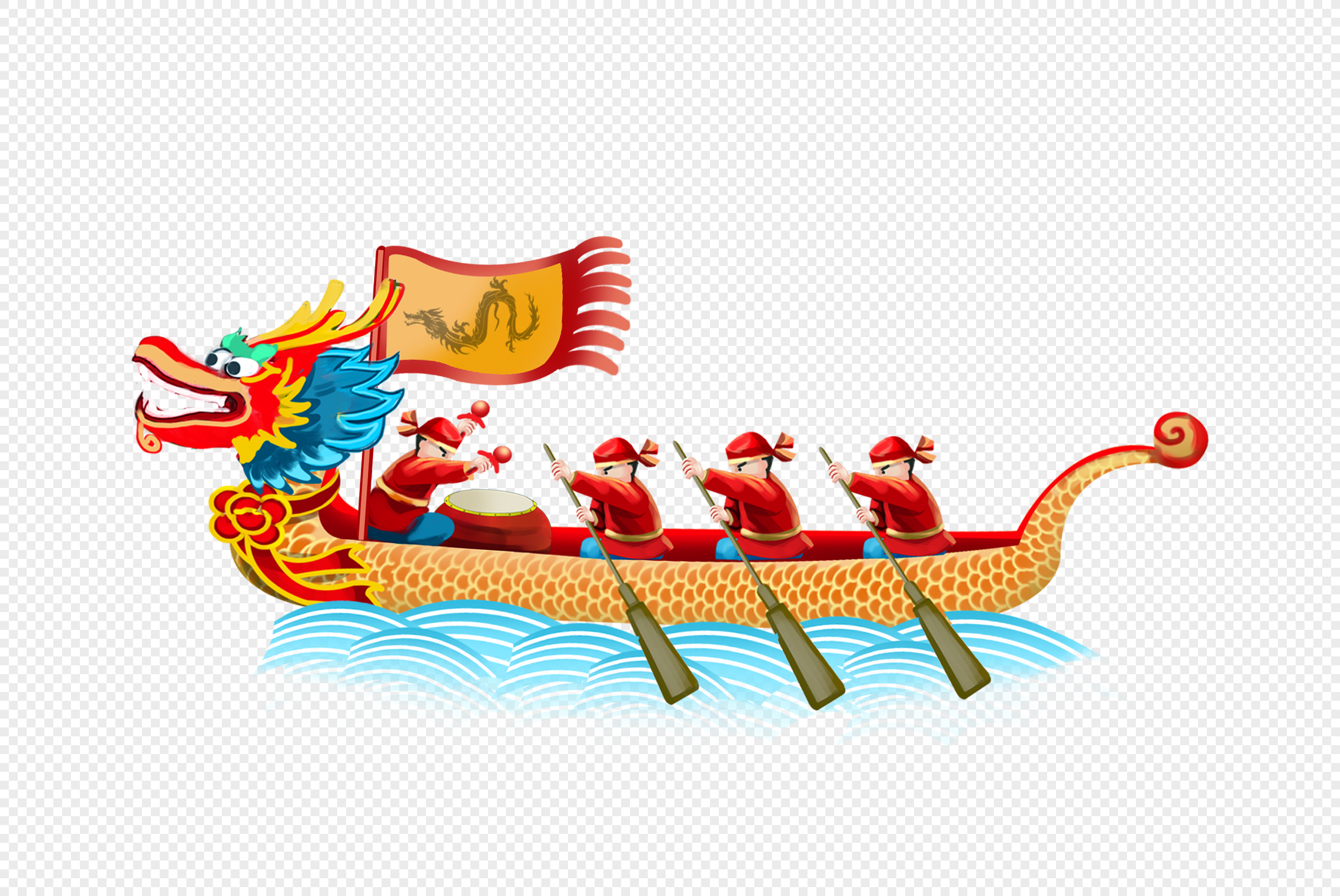 Dragon Boat Race, boat race, dragon boat festival, dragon boat illustration png picture
