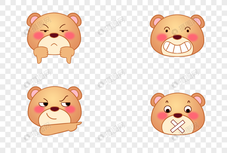Bear Emoji Pack PNG Picture And Clipart Image For Free Download ...