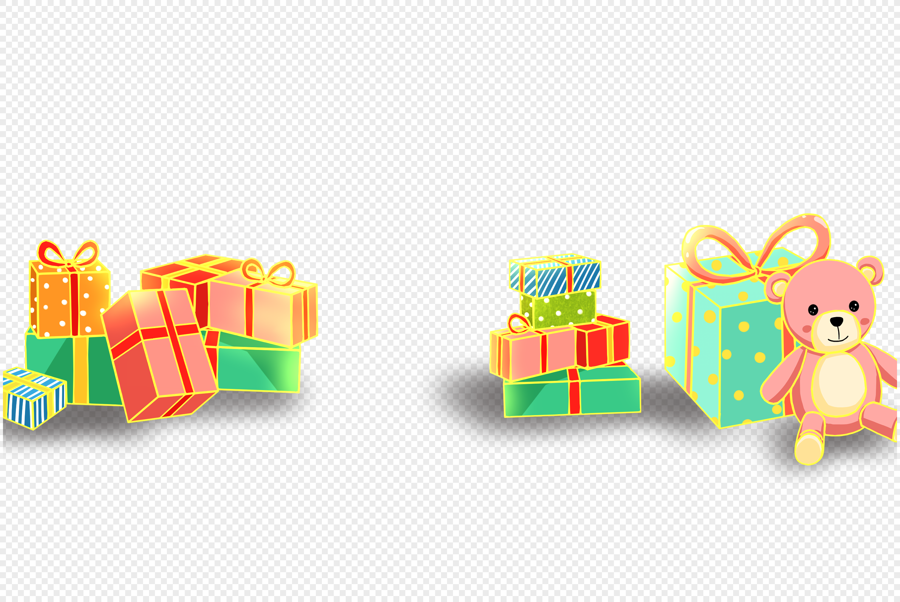 Christmas present, christmas present, packing box, toys png hd transparent image