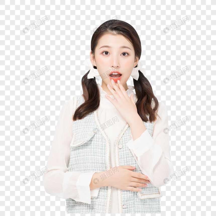 ダブルポニーテールの韓国人女の子驚いた表情イメージ グラフィックス Id Prf画像フォーマットpng Jp Lovepik Com